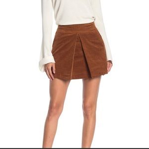 Line and Dot size small brown jeska corduroy mini skirt